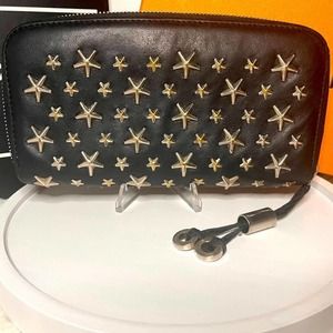 Black Jimmy Choo Filipa Leather Zip
Around Wallet